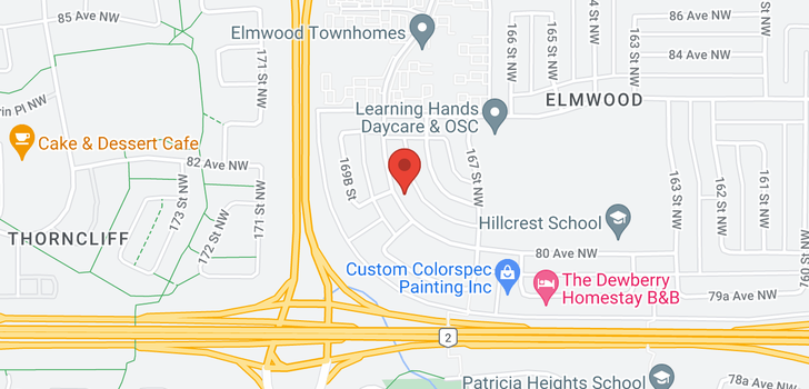 map of 8015 169 ST NW